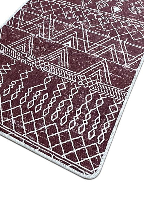Mijölnir Juego de alfombrillas de baño Straordinario Djt - Rojo clarete y blanco
